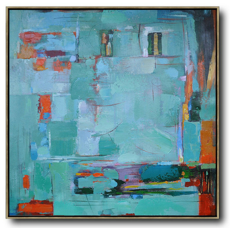 Extra Large Painting,Oversized Contemporary Art,Acrylic Painting Wall Art,Green,Blue,Red,Orange.etc